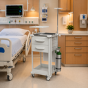 Ver imagem 1 de Carrinho Auxiliar Hospitalar Emergência 5 Gavetas - Tampo Inox - Estrutura em Aço e Acessórios Mad.U