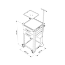 Ver imagem 3 de Carrinho Auxiliar Hospitalar Emergência 5 Gavetas - Tampo Inox - Estrutura em Aço e Acessórios Mad.U