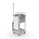 Ver imagem 2 de Carrinho Auxiliar Hospitalar Emergência 5 Gavetas - Tampo Inox - Estrutura em Aço e Acessórios Mad.U