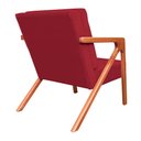 Ver imagem 3 de Conjunto 2 Poltronas Monalisa Com Braços de Madeira Suede Vermelho - LM DECOR
