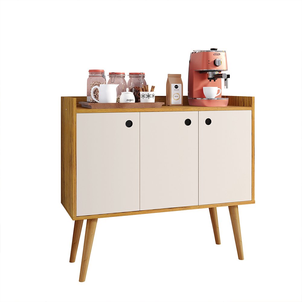 Aparador Buffet Wood 3 Portas Cantinho Café Prateleira Organizadora Pés Retrô - Nature|Off White é ruim? Aparador Buffet Wood 3 Portas Cantinho Café Prateleira Organizadora Pés Retrô - Nature|Off White é boa?