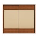 Ver mais imagens de Roupeiro Milano MDF 4 Gavetas 2 Portas Correr Itaúba Âmbar/Off White MIL124