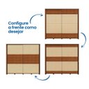 Ver imagem 7 de Roupeiro Milano MDF 4 Gavetas 2 Portas Correr Itaúba Âmbar/Off White MIL124