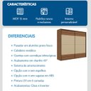 Ver imagem 5 de Roupeiro Milano MDF 4 Gavetas 2 Portas Correr Itaúba Âmbar/Off White MIL124