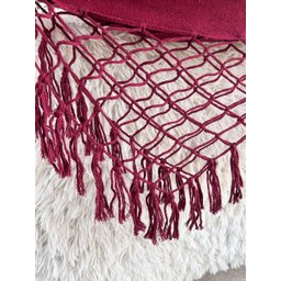 Rede de Dormir Casal Balanço de Algodão Reforçada 3,80m X 1,50m Varias Cores:vinho - 5