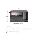 Ver imagem 4 de Gabinete de Banheiro Suspenso 80cm Grafite e Mel com Toalheiro 2 Portas e 1 Gaveta Bh8020