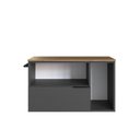 Ver imagem 5 de Gabinete de Banheiro Suspenso 80cm Grafite e Mel com Toalheiro 2 Portas e 1 Gaveta Bh8020