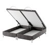 Base Box Baú Bipartido Queen Spubio Incofal Marrom 158x198x40cm - 1