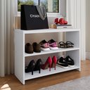 Ver imagem 2 de Sapateira Safira Organizadora Calçados Decoração Quarto Hall Entrada Banquinho - Branco - Rpm Móveis