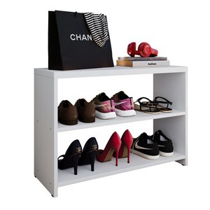 Sapateira Safira Organizadora Calçados Decoração Quarto Hall Entrada Banquinho - Branco - Rpm Móveis