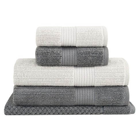 Jogo Toalhas Banho Buddemeyer 5p Fio Penteado Cinza 0130