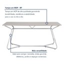 Ver imagem 4 de Mesa de Jantar Retangular 180x75,5cm Vareta Branco/Cromada
