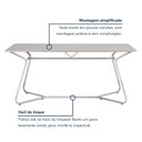Ver imagem 5 de Mesa de Jantar Retangular 180x75,5cm Vareta Branco/Cromada