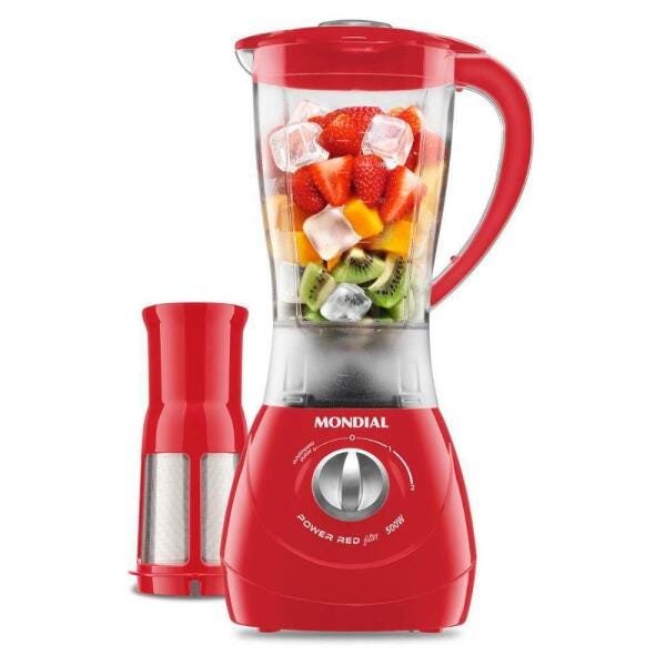 Liquidificador para Apartamento Mondial Power Red L77 500W Vermelho 110V - 1