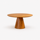 Ver imagem 1 de Conjunto Sala de Jantar 4 Lugares Marrocos Madeira Maciça Mesa Conne e Cadeiras Linho Creme