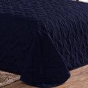 Ver imagem 3 de Cobre Leito Clean Casal 100% Poliéster 3 Peças Azul Marinho