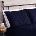 Ver imagem 2 de Cobre Leito Clean Casal 100% Poliéster 3 Peças Azul Marinho