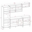 Ver imagem 2 de Cozinha Compacta Aurora com Balcão 120cm com Tampo e Balcão 70cm Cinamomo Grafite Aramóveis