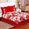 Cobre Leito Isabela Casal Padrão 3 Peças Flores Versátil - 1