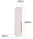 Ver imagem 4 de Guarda Roupa Modular 1 Porta com Prateleiras MDF 45 cm Lotus Belmax:Branco