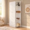 Ver imagem 1 de Guarda-Roupa Infantil com 2 Portas e 1 Gaveta 80cm Confete Multimóveis MP4868 Branco