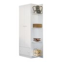 Ver imagem 2 de Guarda-Roupa Infantil com 2 Portas e 1 Gaveta 80cm Confete Multimóveis MP4868 Branco