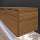 Ver imagem 3 de Painel Para TV 42 43 48 50 55 60 Polegadas Prateleira Classic Sala Estar Preto /Nature 