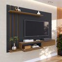 Ver imagem 1 de Painel Para TV 42 43 48 50 55 60 Polegadas Prateleira Classic Sala Estar Preto /Nature 