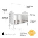 Ver imagem 4 de Kit Peroba Berço Elô Branco + Capitonê Corino Branco Incluso