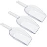 Kit 3 Colher Medidora Plástico Pás Dosadoras para Grãos Cereais Ração Cozinha Multiuso Transparente - 1