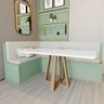 Mesa de Jantar Retangular Manu Base Madeira Maciça 140x77cm - Branca - 1
