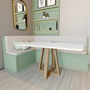 Ver imagem 1 de Mesa de Jantar Retangular Manu Base Madeira Maciça 140x77cm - Branca