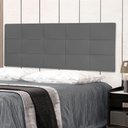 Ver imagem 3 de Cabeceira Painel Queen 1,60m Roma Corano - Pallazio Cor Cinza