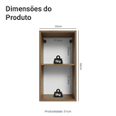 Ver imagem 3 de Armário Aéreo 35 cm 1 Porta Rustic/Crema Vik Madesa