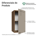 Ver imagem 4 de Armário Aéreo 35 cm 1 Porta Rustic/Crema Vik Madesa