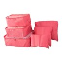 Ver imagem 1 de Organizador Mala Viagem Bagagem Kit 6 Peças Nécessaire Bolsa Rosa