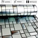 Ver imagem 2 de Saldão - Papel de Parede Pastilha Lavável para Cozinha Metálica Glamour