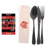 Jogo De Talheres De Inox Preto Do Flamengo - 3
