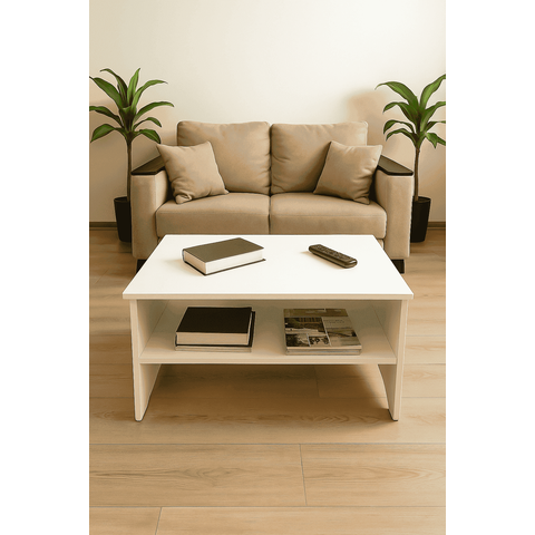 Mesa de Centro Retangular Mdf Branco