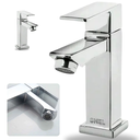 Ver imagem 6 de Torneira Gourmet para Banheiro Quadrada Metal Sn23 Snel Metais Cor: Cromado