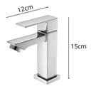 Ver imagem 2 de Torneira Gourmet para Banheiro Quadrada Metal Sn23 Snel Metais Cor: Cromado