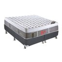 Ver imagem 1 de Cama Box Queen: Colchão Molas Ensacadas Castor Pocket Light Stress Plush + Base Gray(158x198)