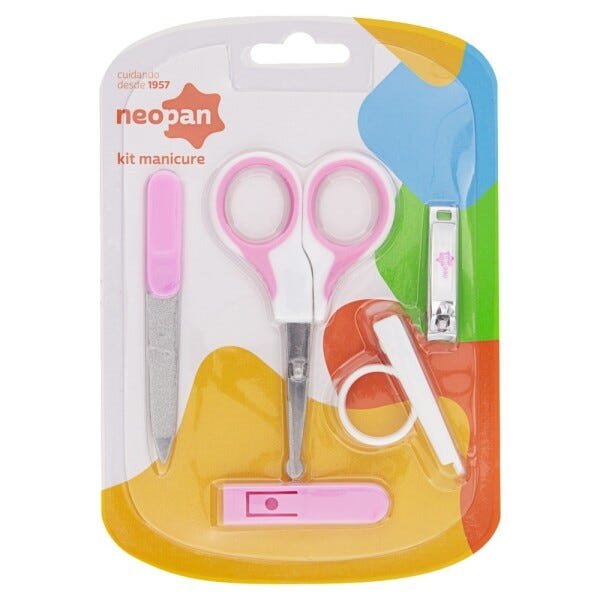 Kit Manicure Neopan - Branco/Rosa - 2