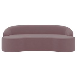 Sofá 3 Lugares para Sala de Estar Living 180cm Theo D06 Veludo Rosa - Mpozenato - 6