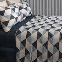 Ver imagem 2 de Jogo de Cama Duplo Queen 4 Peças 140 Fios 250x240cm Nico Realce Premium - Sultan