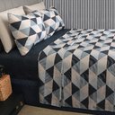 Ver imagem 3 de Jogo de Cama Duplo Queen 4 Peças 140 Fios 250x240cm Nico Realce Premium - Sultan