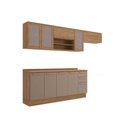 Ver imagem 5 de Kit Cozinha Modulada 7 Peças Botanic 3 Aéreos + 2 Balcões+ 2 Complementos M656 Nogueira Fendi