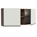 Ver imagem 7 de Armário Aéreo 150 Cm 2 Portas E 2 Nichos Rustic/branco