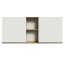 Ver imagem 3 de Armário Aéreo 150 Cm 2 Portas E 2 Nichos Rustic/branco