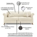 Ver imagem 7 de Sofá Amsterdam 2 Lugares 1,80 Linho - Lucadi Home